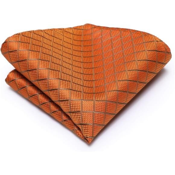 Men Ties Bowtie Set Woven Silk Necktie Bow Tie and Pocket  Square Cufflinks Set - Picture 6 of 7